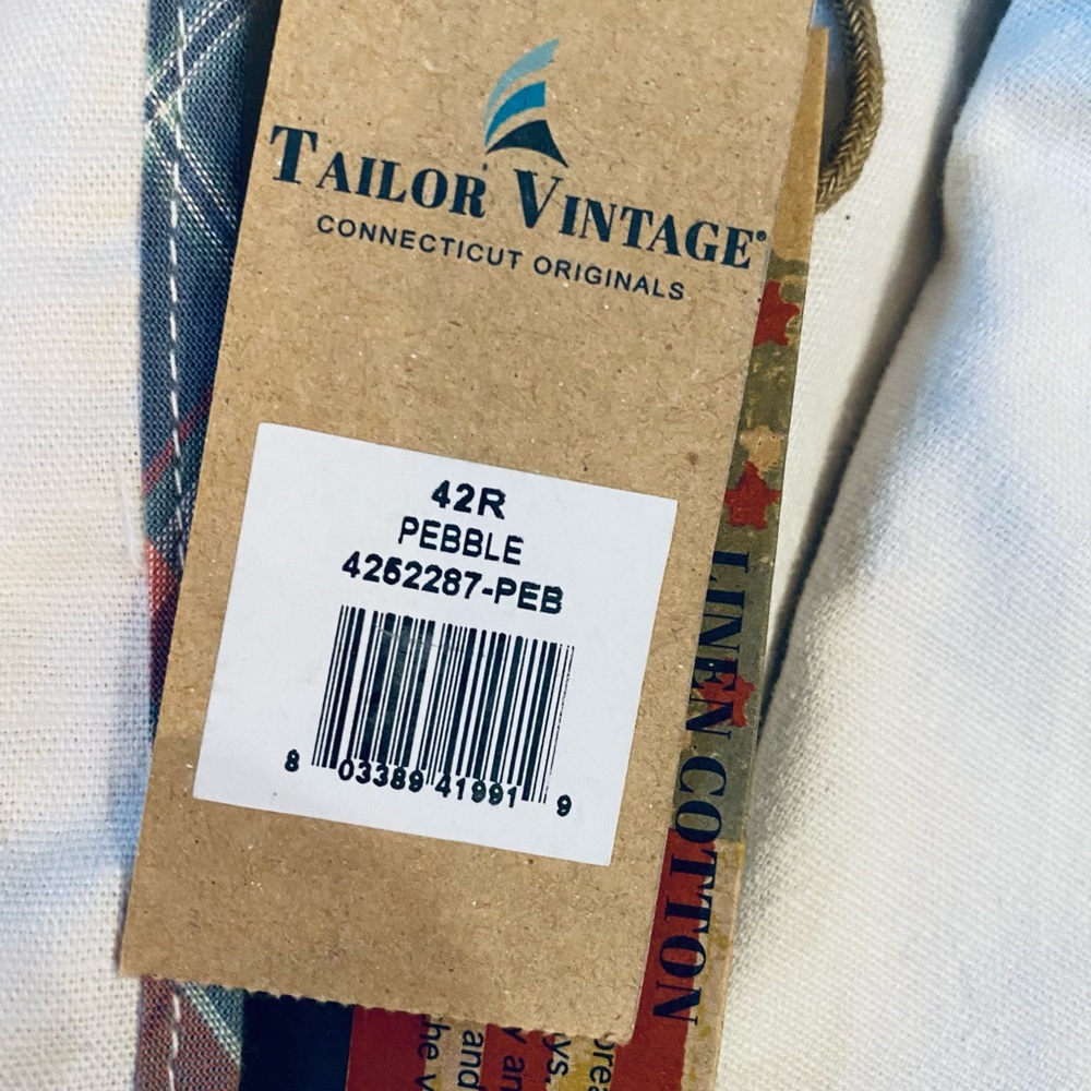 Tailor Vintage white Linen Sport Coat - Picture 6 of 7
